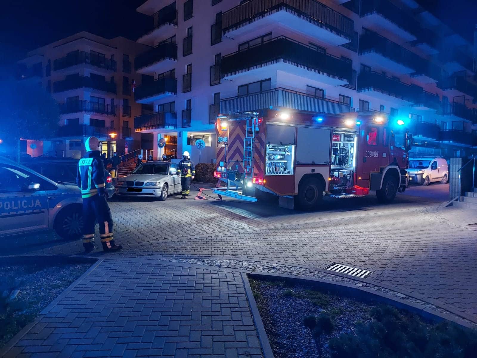 Wyciek gazu w podziemnym garażu