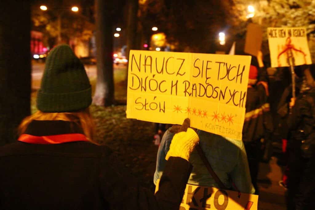 Fotorelacja z poniedziałkowego protestu w Olsztynie