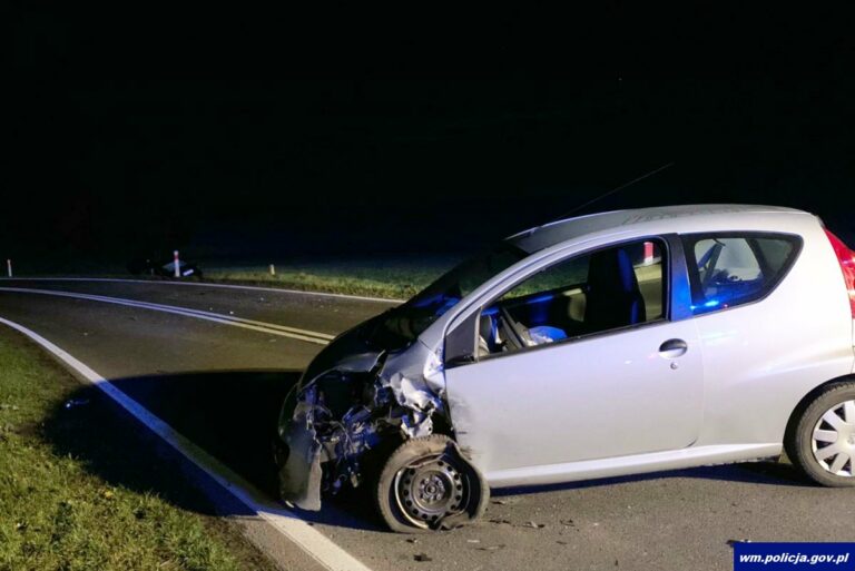 76-latek spowodował wypadek i wylądował w szpitalu