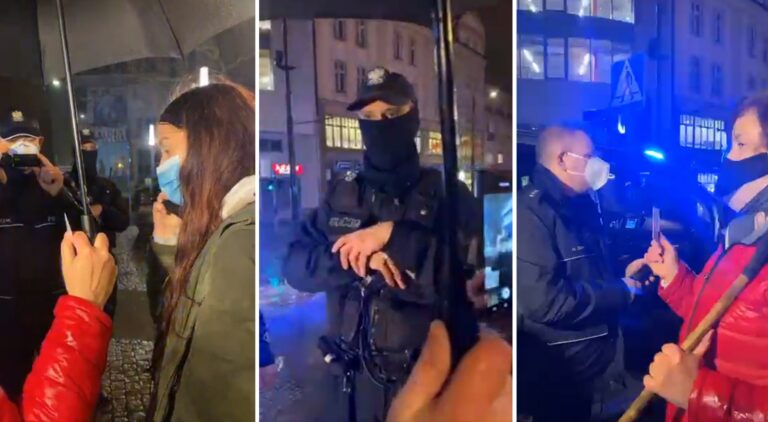 Monika Falej w konfrontacji z policją w obronie 16-latki