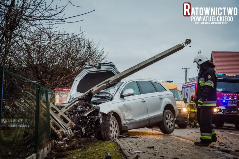 Wstrząsające nagranie z wypadku z naszego regionu. Zmiótł go z drogi