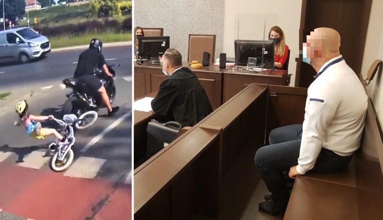 Rozpoczął się proces motocyklisty obwinionego o potrącenie kilkuletniej dziewczynki