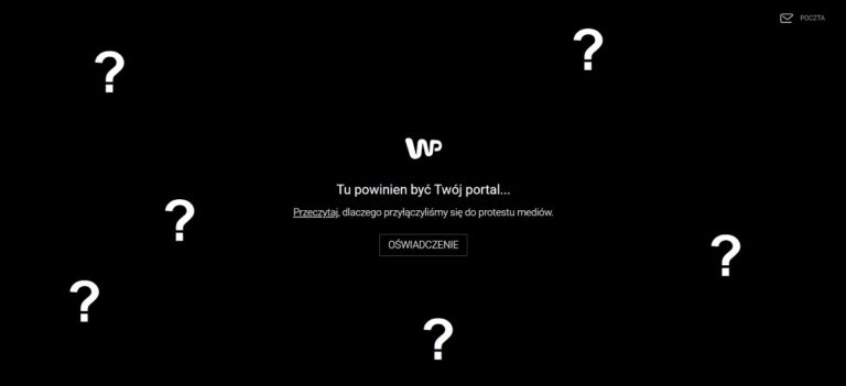 Protest medi&oacute;w. Nie działają serwisy informacyjne. O co chodzi?