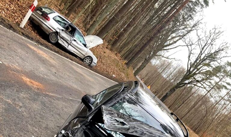 Dwie osoby w szpitalu po czołowym zderzeniu