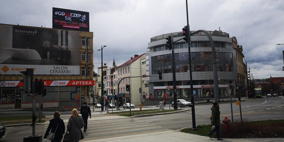 Akcja "Od(sz)czep się" w centrum Olsztyna koronawirus Wiadomości, Olsztyn