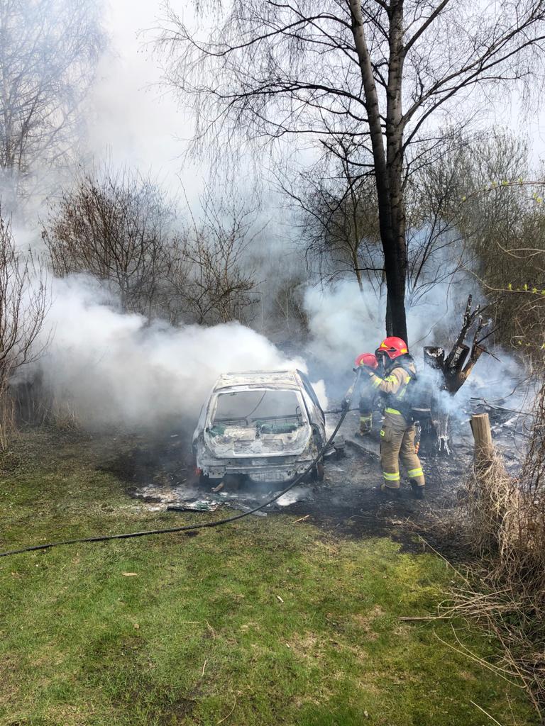 Spłonęło zaparkowane auto osobowe Morąg Wiadomości, Ostróda