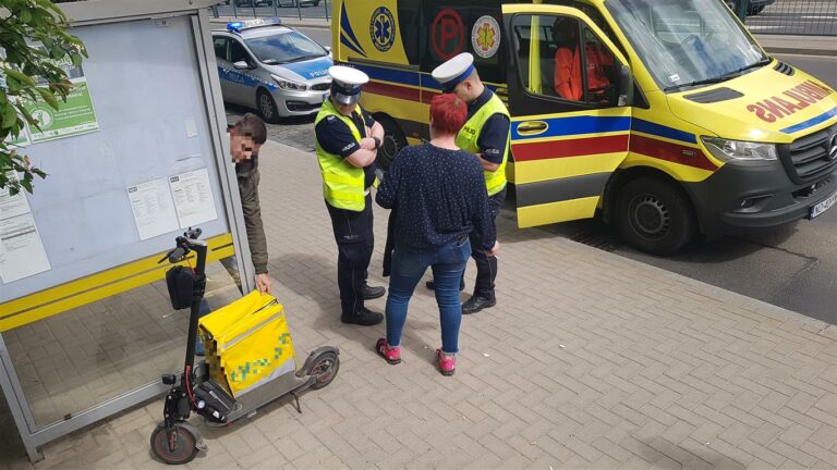 Dostawca jedzenia potrącił kobietę hulajnogą