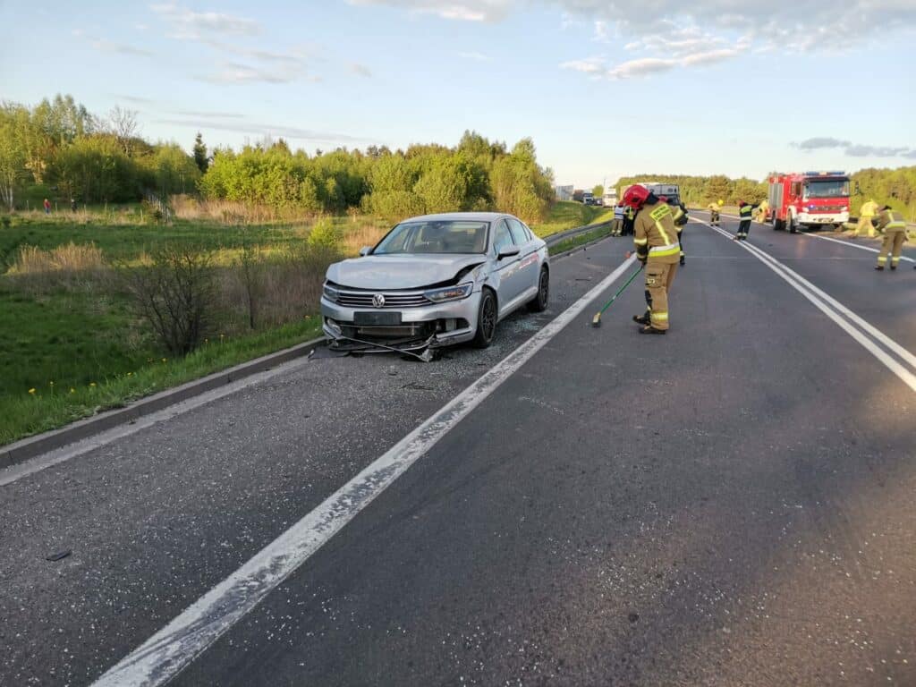 Zderzenie trzech pojazdów na DK16 wypadek Wiadomości, Olsztyn