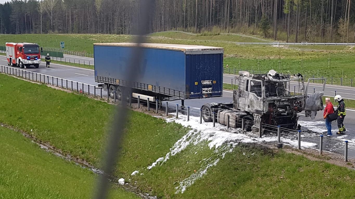 Pożar ciężarówki na obwodnicy Olsztyna pożar Wiadomości, Olsztyn