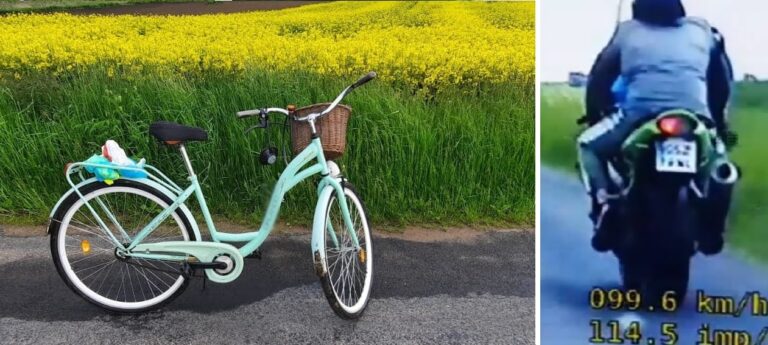 Policjant z grupy SPEED rowerem dogonił motocyklistę, który uciekał na ścigaczu