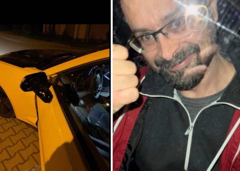 Jest agresywny i nieobliczalny. Zaatakował sportowy samochód. Szuka go policja