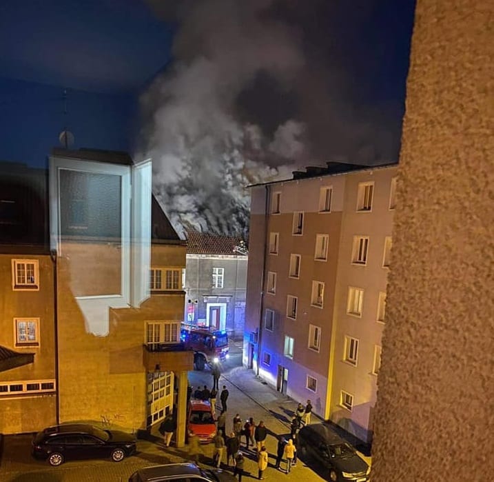 Prawie pięciogodzinna akcja gaszenia budynku miszkalnego pożar Wiadomości, Lidzbark Warmiński