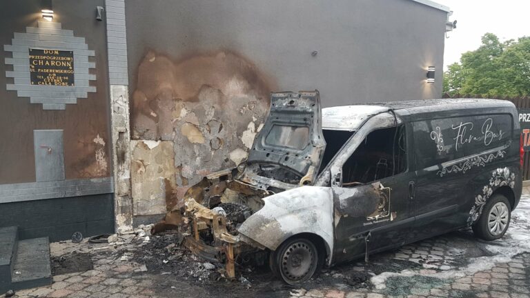 Pożar na terenie domu pogrzebowego. Doszło do podpalenia?