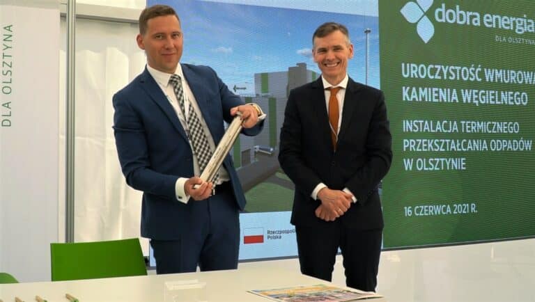 Wmurowano kamień węgielny pod budowę spalarni śmieci w Olsztynie