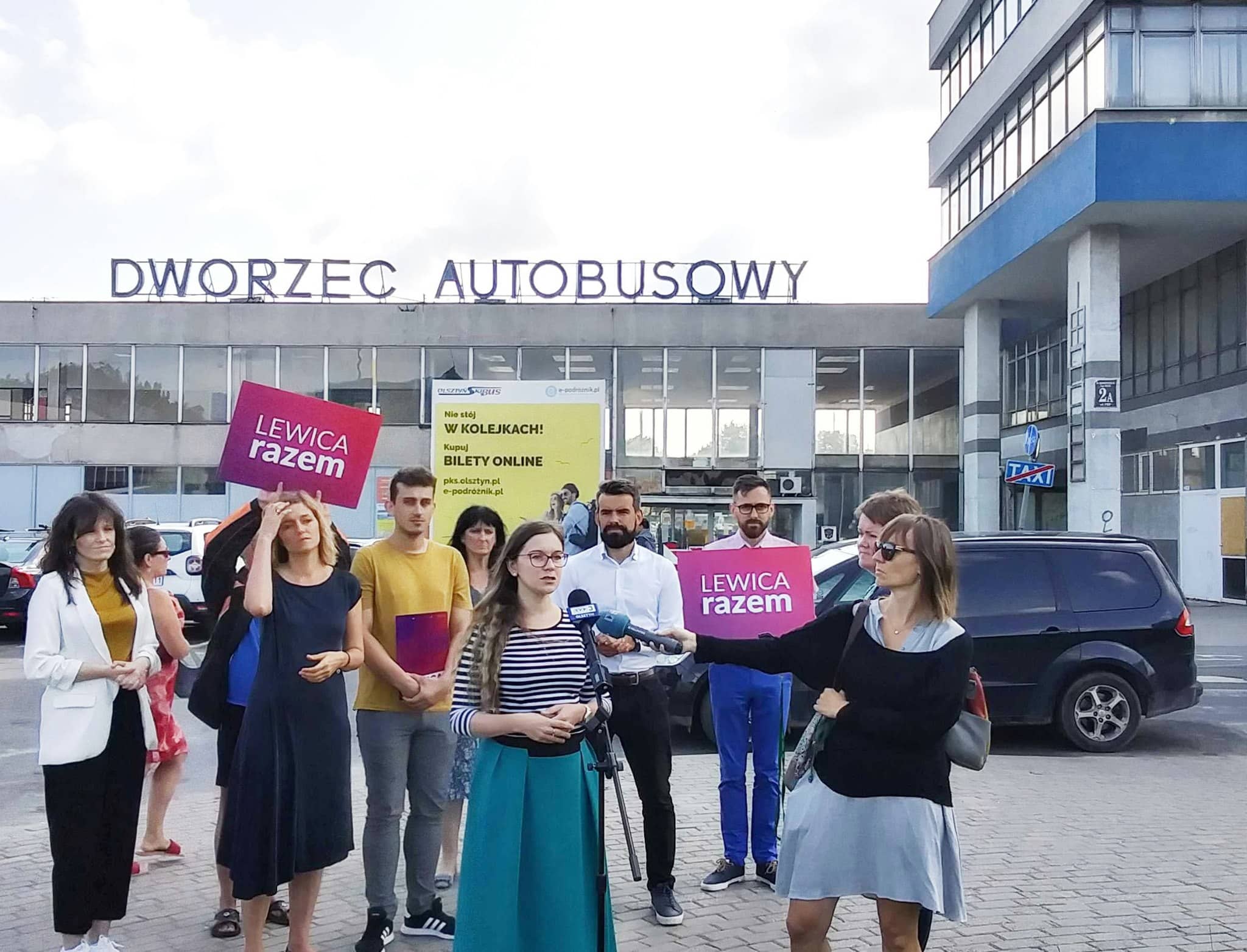 Lewica Razem walczy o dworzec w Olsztynie dworzec Wiadomości, Olsztyn