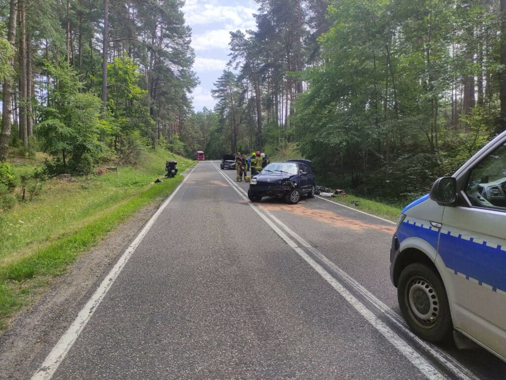 Wypadek na drodze krajowej. Droga jest zablokowana wypadek Wiadomości, Olsztyn