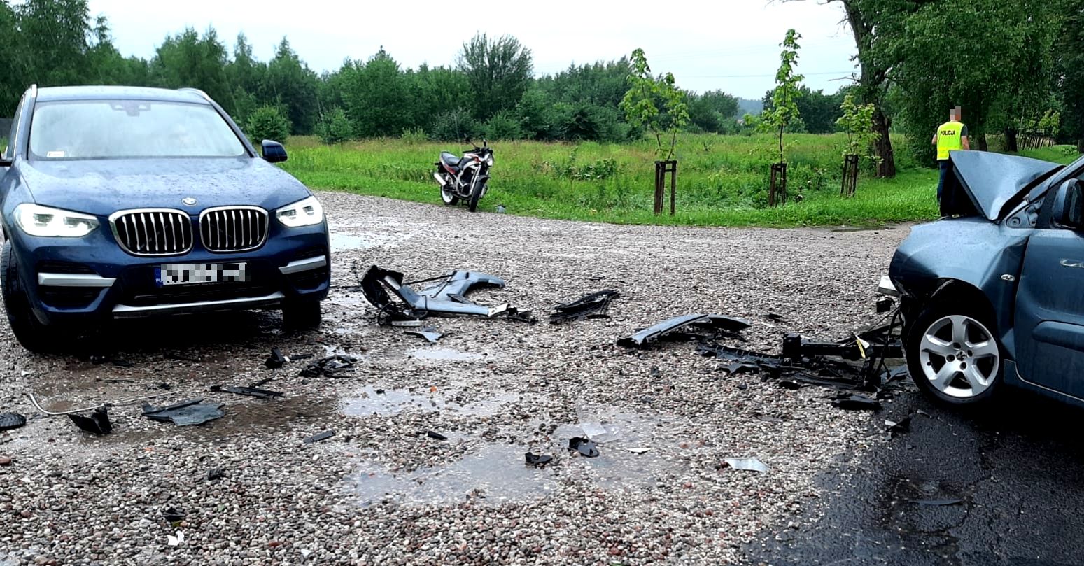 Wypadek z udziałem 64-letniego motocyklisty wypadek Wiadomości, Szczytno
