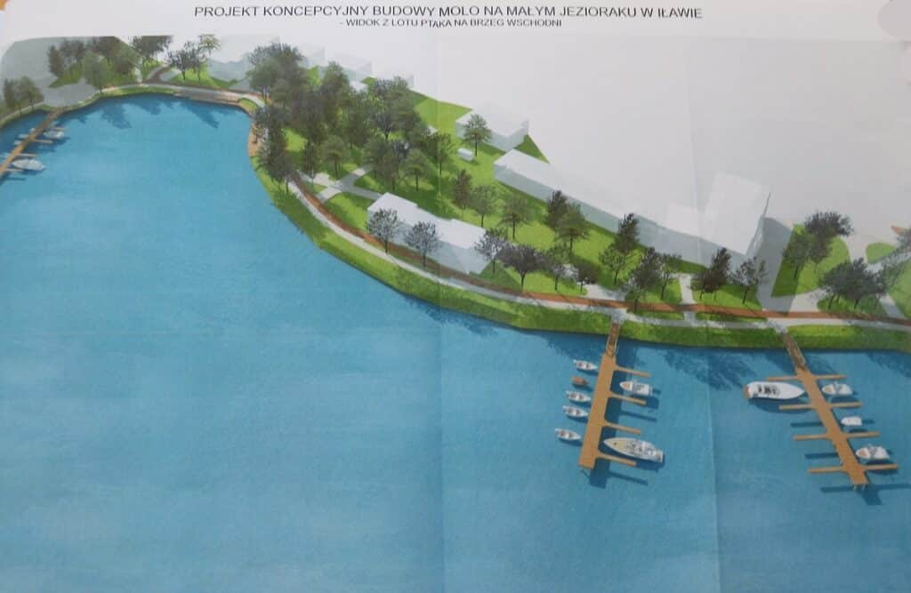 Pokazano wizualizację nowego mola nad jeziorem jezioro Wiadomości, Iława