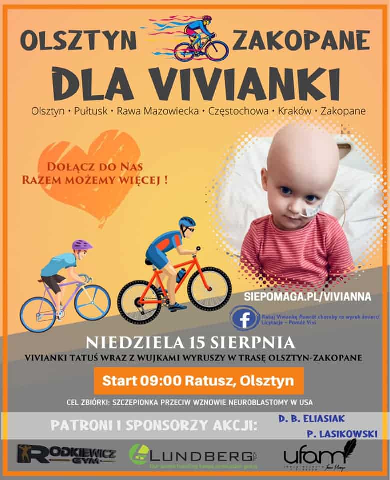 Tata przejedzie 600 km rowerem żeby ratować życie córki dzieci Wiadomości, Olsztyn