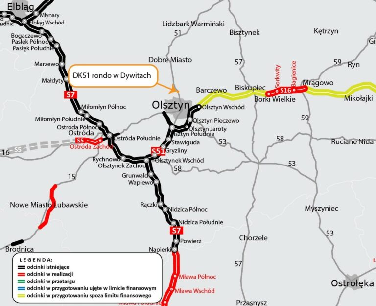 Rozpoczęła się budowa ronda na DK 51 koło Dywit