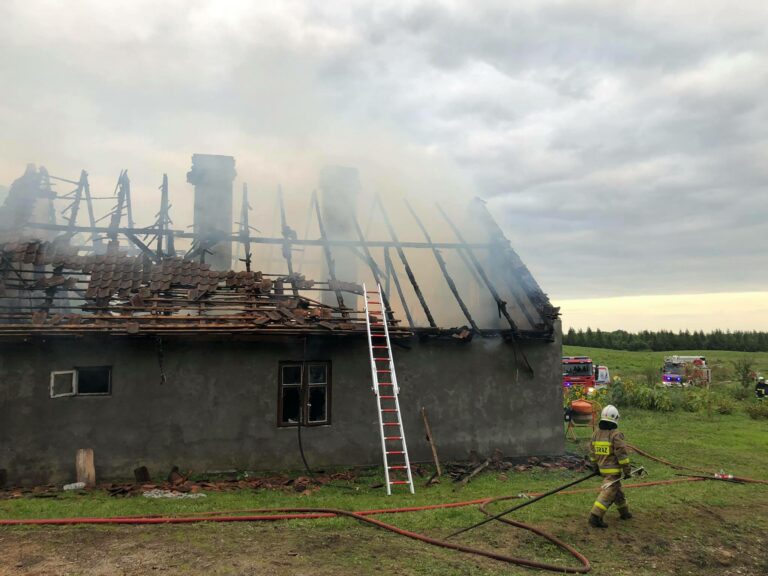 Tragiczny w skutkach pożar domu. Znaleziono zwęglone ciała dwóch osób