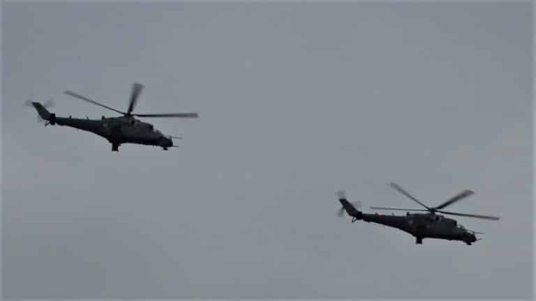 Nie tylko myśliwce. Nad Olsztynem latały też helikoptery bojowe