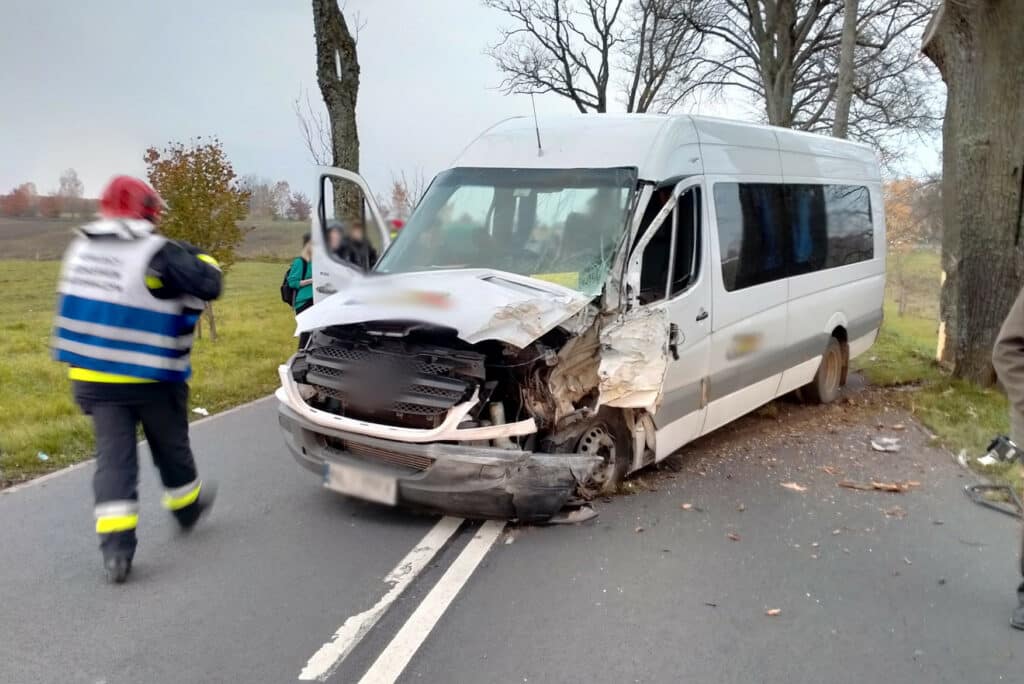 Dwie osoby ranne po wypadku autobusu wypadek Lidzbark Warmiński, TOP, Wiadomości, zPAP