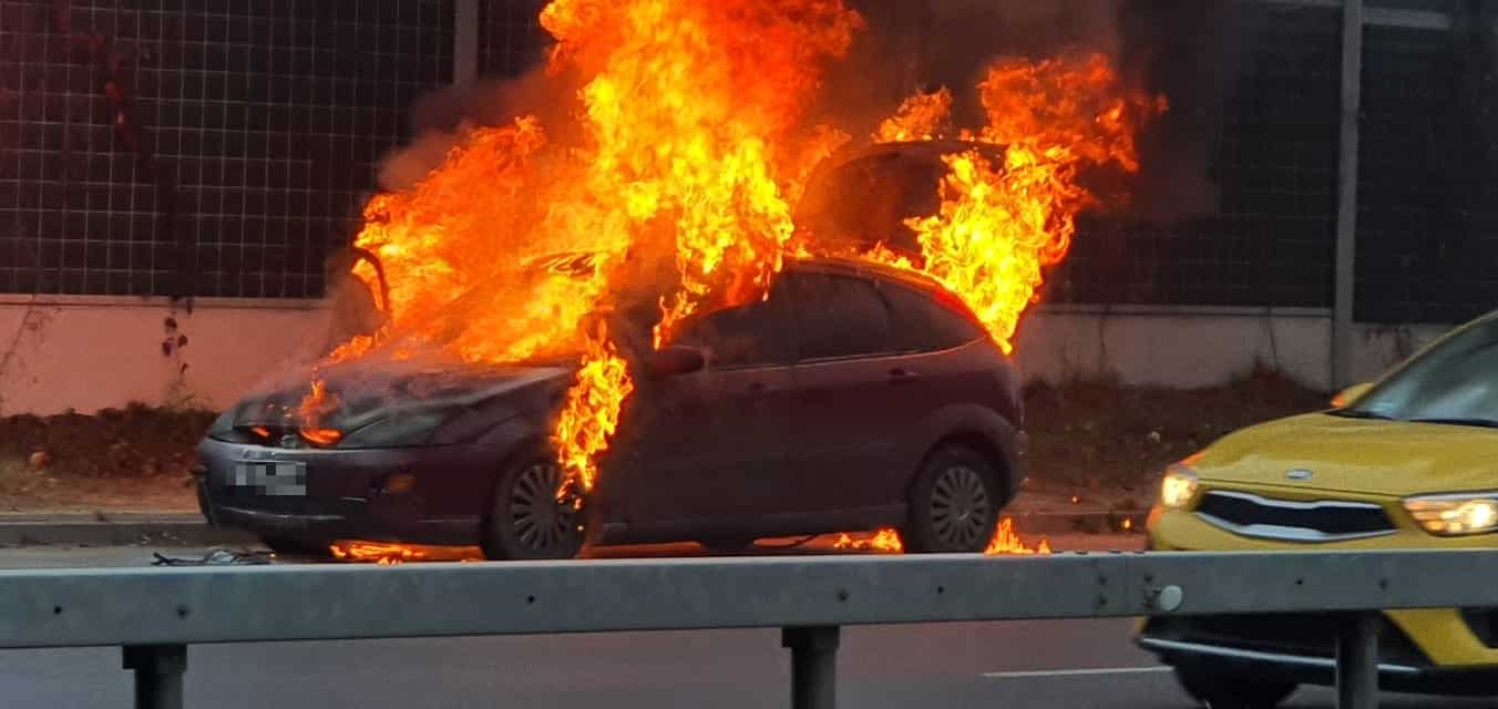 Pożar samochodu na Tęczowym Lesie pożar Wiadomości, Olsztyn