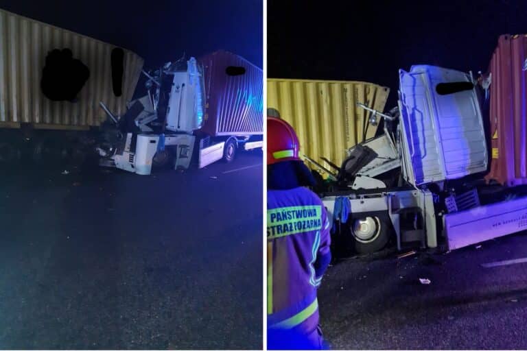 Na S7 zderzyły się dwa auta ciężarowe