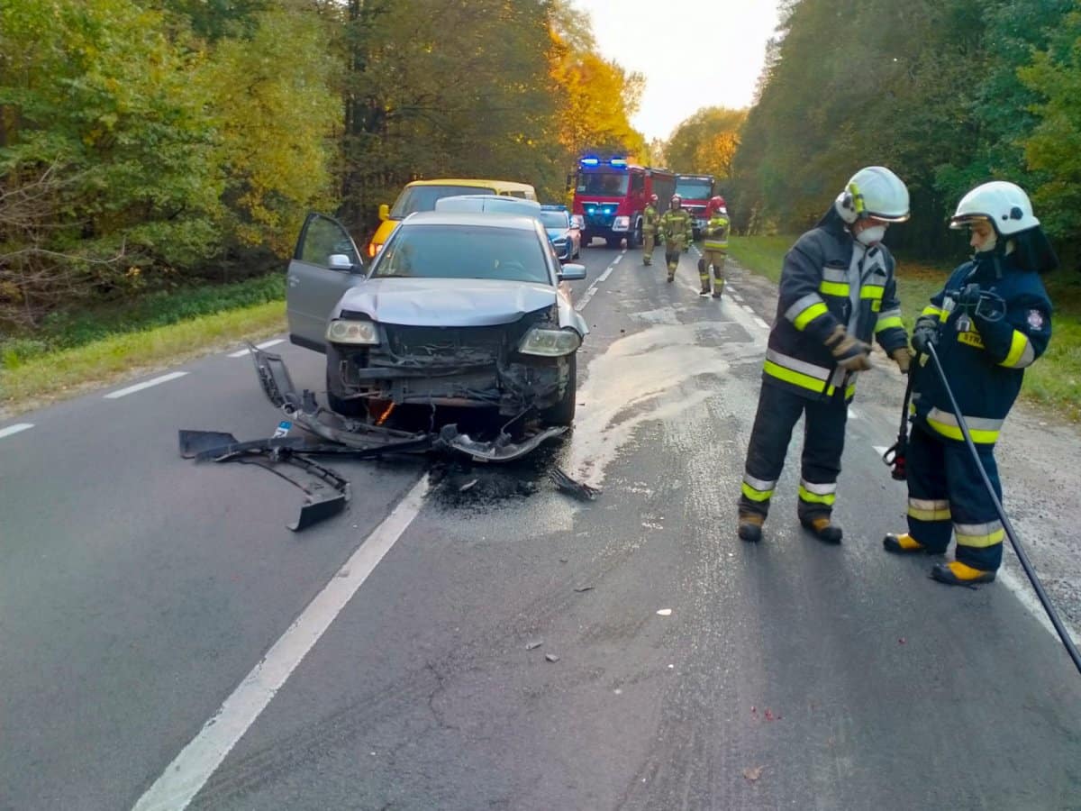 Zderzenie czterech aut na DK51 wypadek Wiadomości, Lidzbark Warmiński