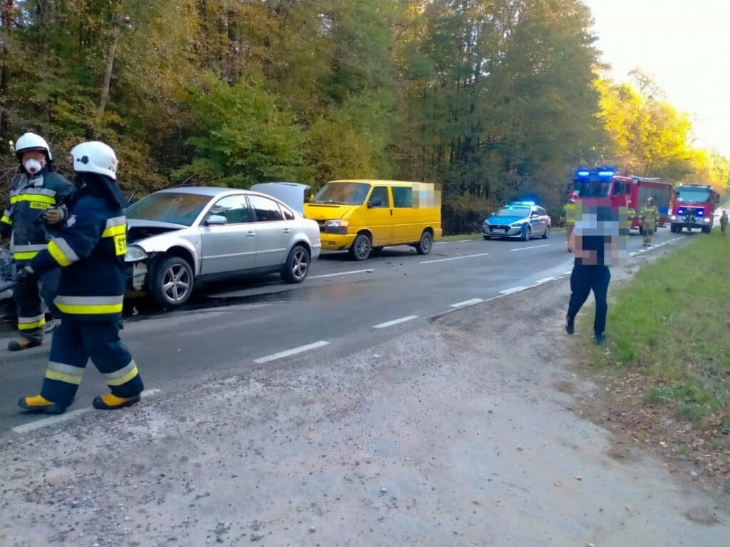 Zderzenie czterech aut na DK51 wypadek Wiadomości, Lidzbark Warmiński