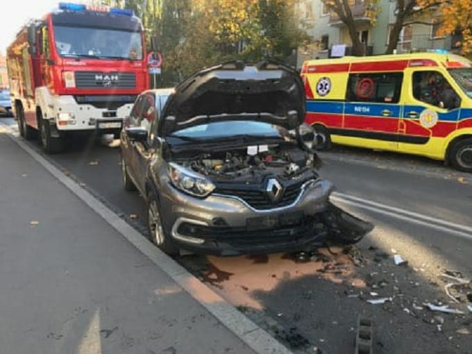 Kierująca zasłabła podczas jazdy na ul. Jagiellońskiej wypadek Wiadomości, Olsztyn