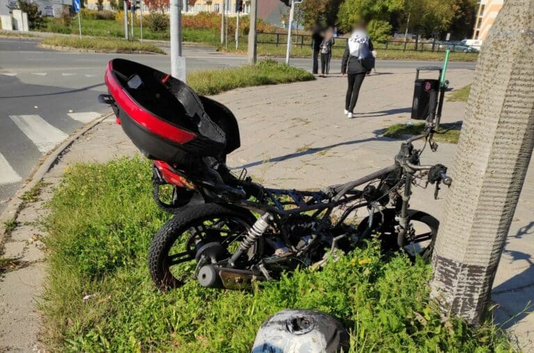 Pożar motoroweru na ul. Żołnierskiej