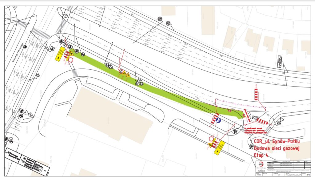 Zmiana organizacji ruchu pieszo-rowerowego na ul. Synów Pułku tramwaje Wiadomości, Olsztyn