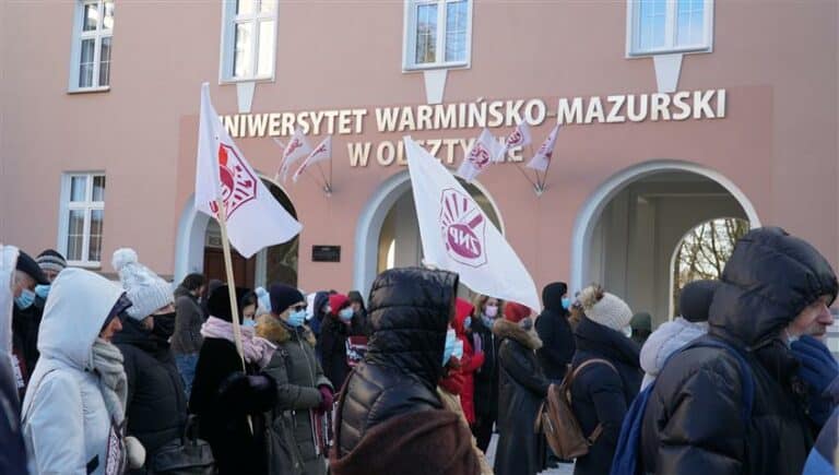 Protest pracownik&oacute;w UWM