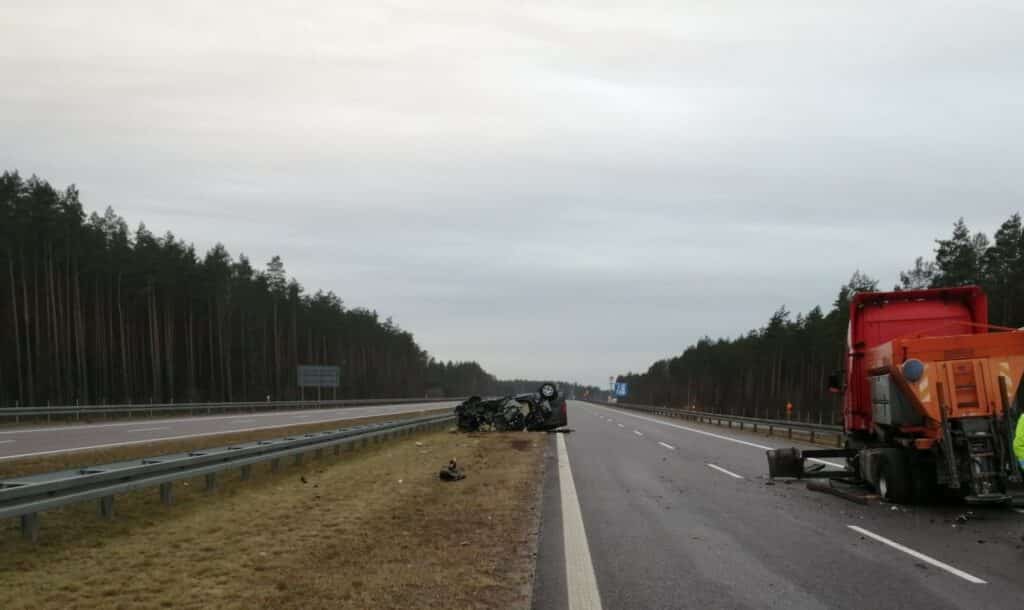 Wypadek drogowy na S7. Droga jest zablokowana wypadek Olsztyn, Wiadomości