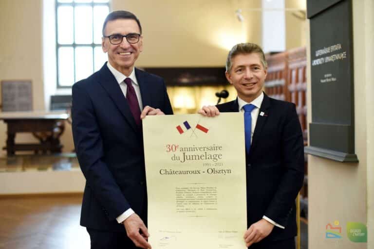 Delegacja francuskiego miasta w Olsztynie. 30-lecie podpisania umowy o partnerstwie