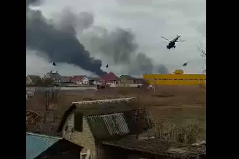 Helikoptery bojowe zaatakowały Kijów. Ukraińcy pojmali pierwszych Rosjan i zestrzelili myśliwiec ukraina Kraj, Wiadomości, zemptypost, zPAP