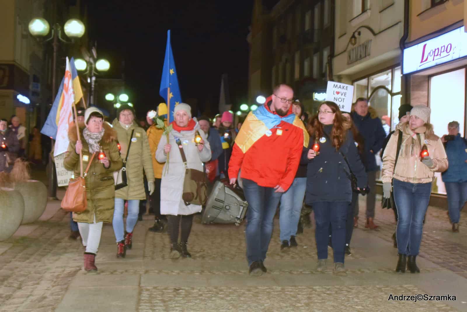 Demonstracja przeciwko wojnie na Ukrainie Galerie, Olsztyn, Wiadomości, Wideo