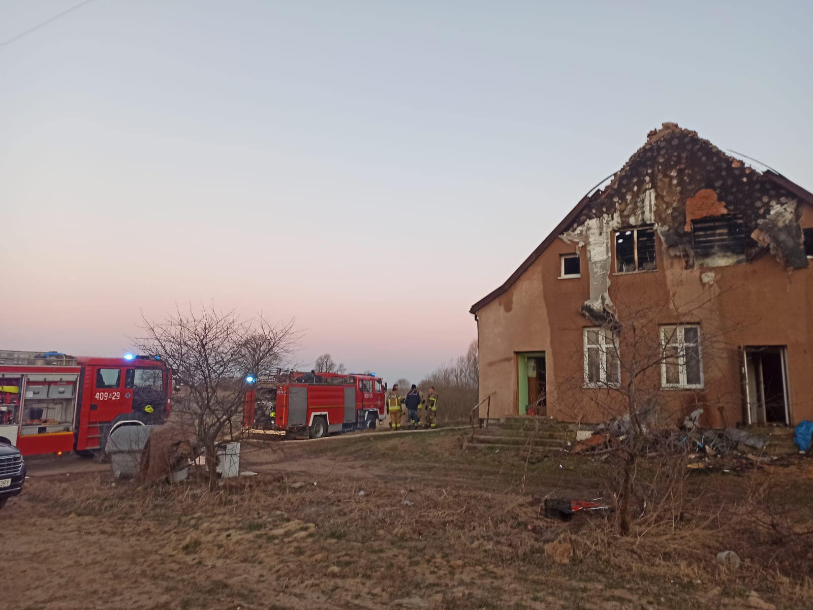 Małżeństwo zginęło w pożarze domu pożar Galerie, Olsztyn, Wiadomości