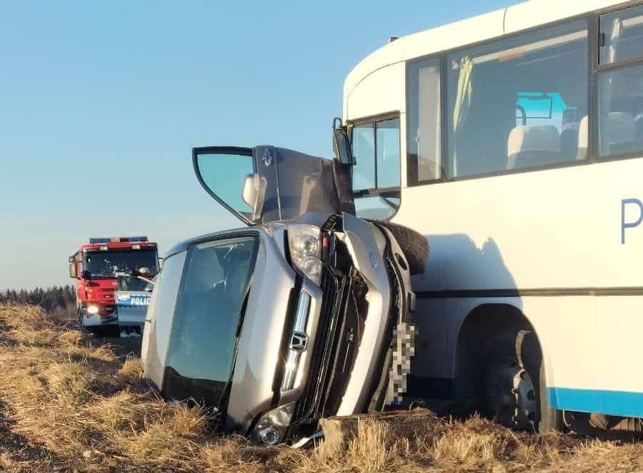 Zderzenie autobusu z samochodem osobowym wypadek Gołdap, Wiadomości
