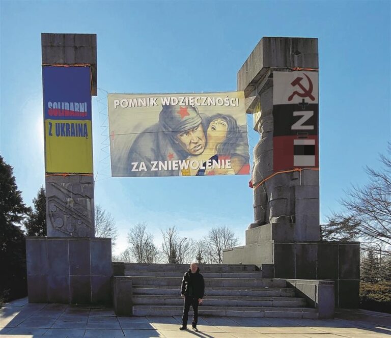 Prezydent Olsztyna nakazał zdjęcie banerów z „szubienic” i zgłosi sprawę na policję