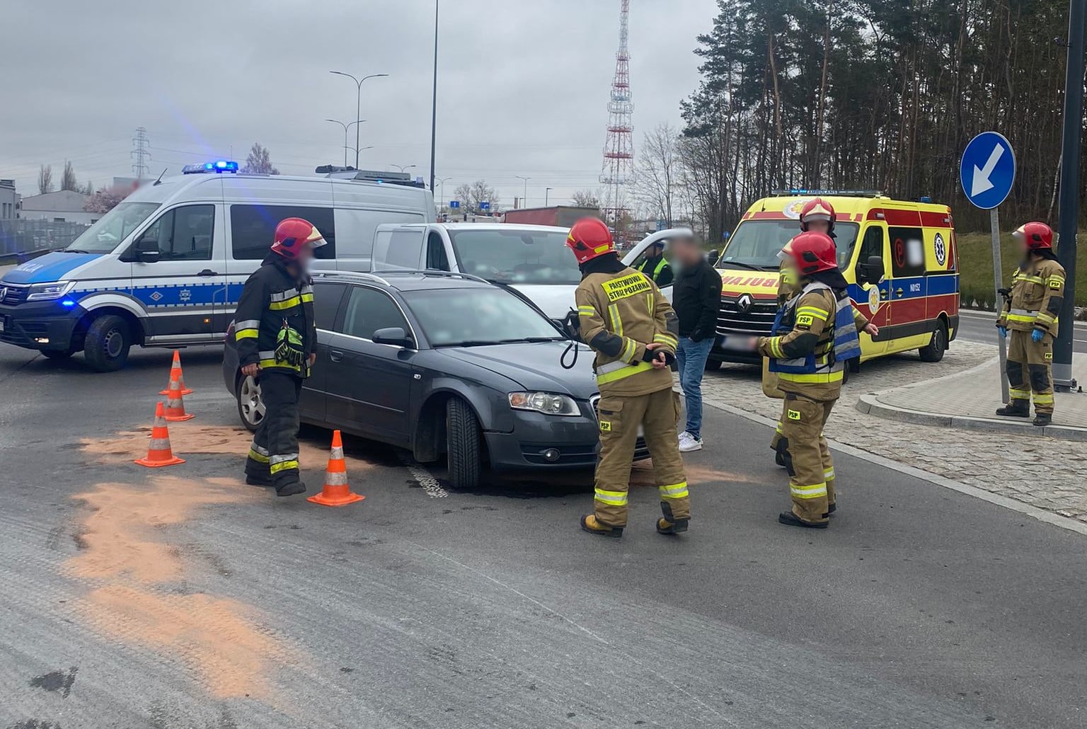 Jedna osoba w szpitalu po wypadku na ul. Towarowej wypadek Olsztyn, Wiadomości