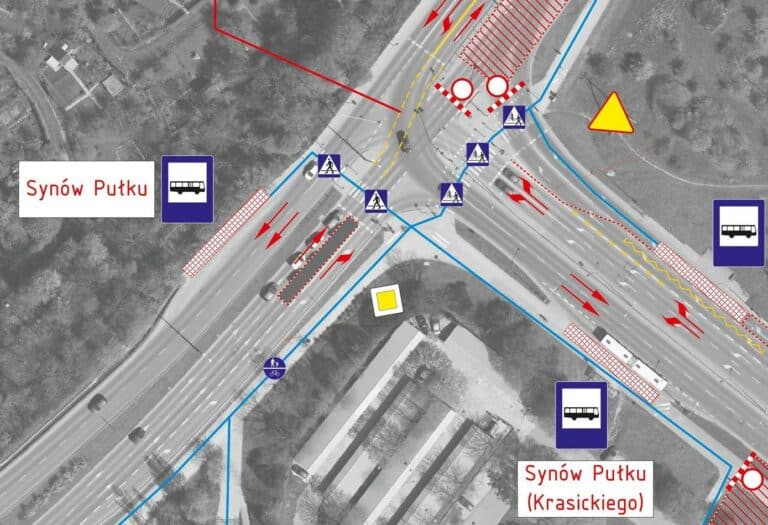 Zmiana organizacji ruchu. Rusza budowa estakady między ulicami Krasickiego a Syn&oacute;w Pułku