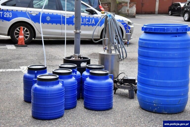 Policjanci zwalczający przestępczość gospodarczą zlikwidowali dwie, nielegalne rozlewnie alkoholu