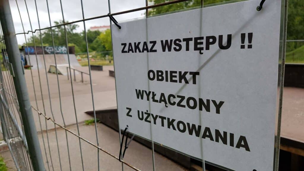 Największy skatepark w Olsztynie zamknięty sport Olsztyn, Wiadomości