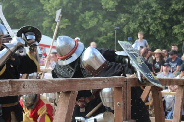 Rolnik korzystając z zamieszania związanego z wyjazdem rycerzy ukradł płot