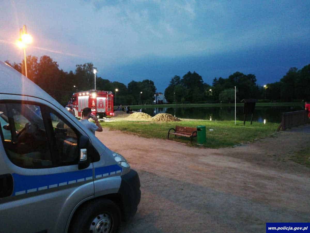 26-latek utonął w centrum miasta utonięcie Olsztyn, Wiadomości