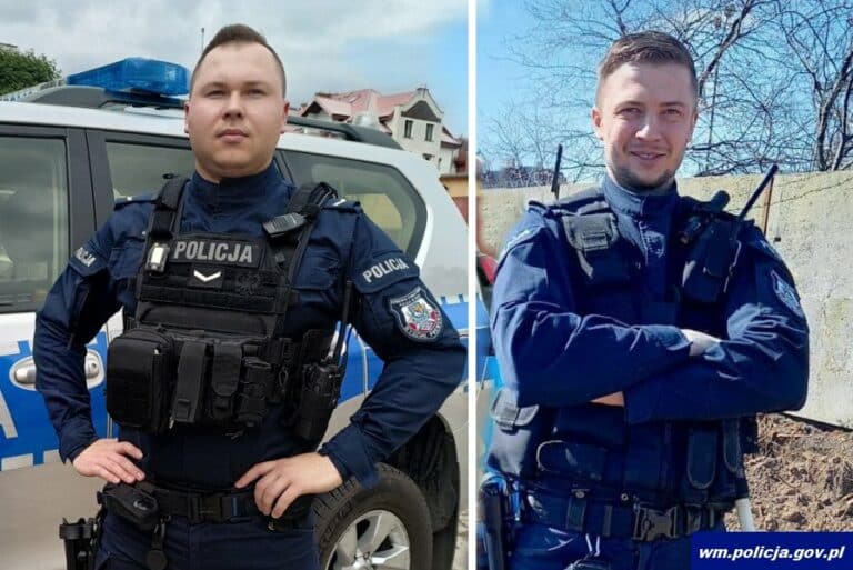 Bez namysłu wyważyli drzwi do mieszkania w którym był pożar. Na podłodze leżał mężczyzna. Uratowali mu życie