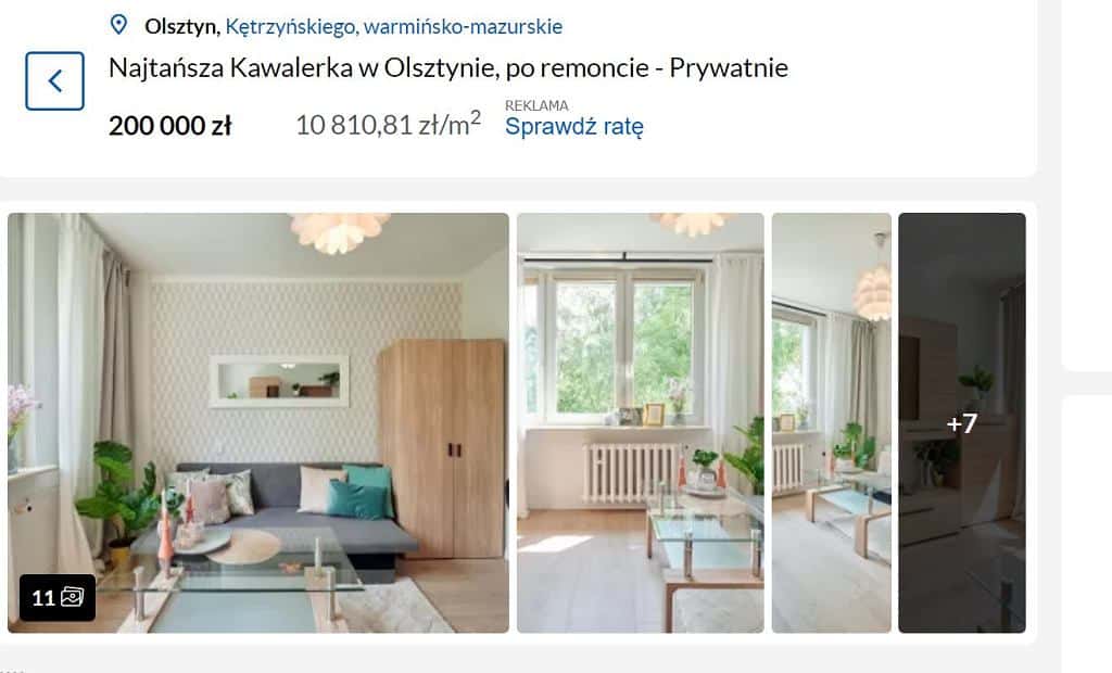 Najtańsza kawalerka w Olsztynie? Możesz kupić 13,5-metrowe „mieszkanie”